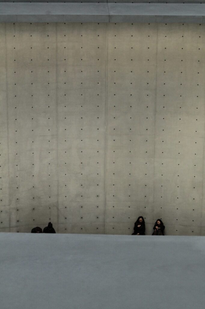 Korean contemporary artist Kimsooja's circular mirror artwork in restored Paris building