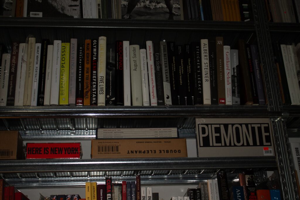 Authentic photography book collection in Milano's creative district