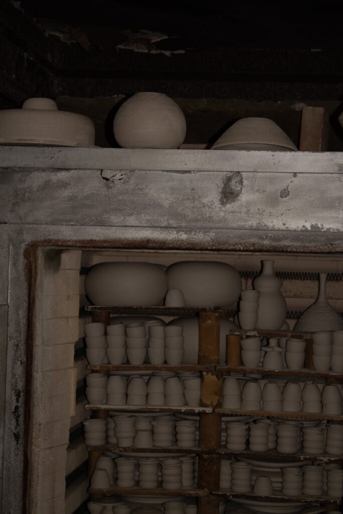 Ceramic artist atelier in Vallauris, renowned pottery town of French Riviera