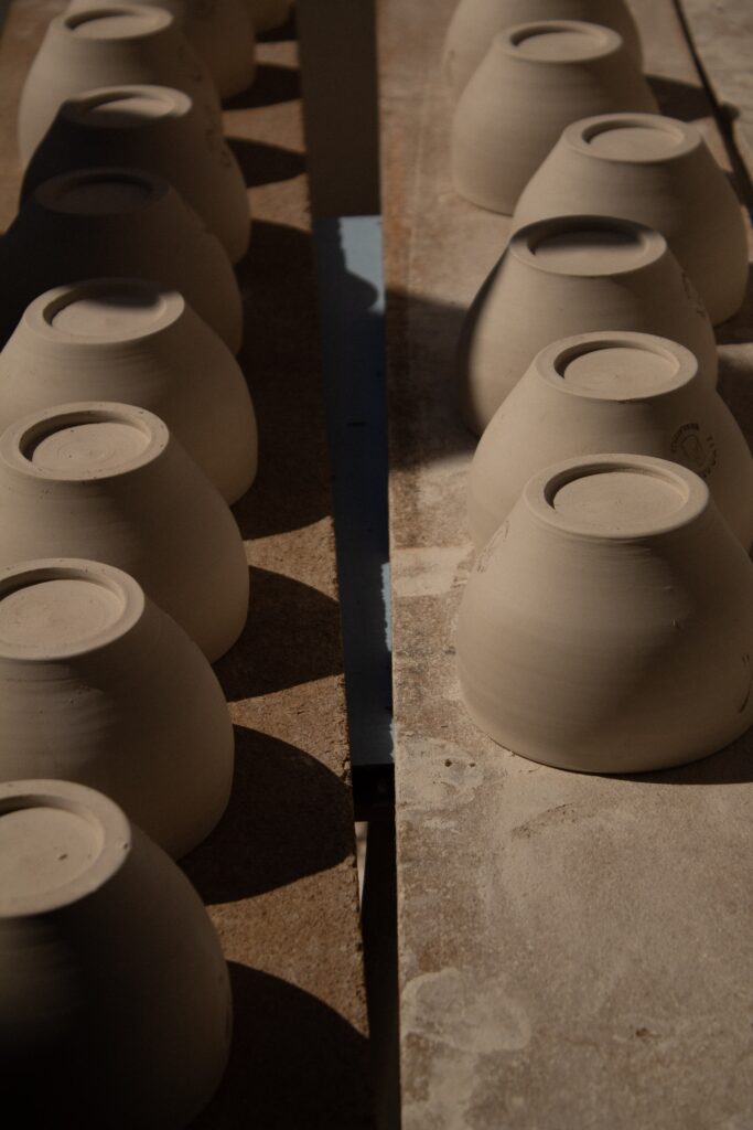 Ceramic artist atelier in Vallauris, renowned pottery town of French Riviera