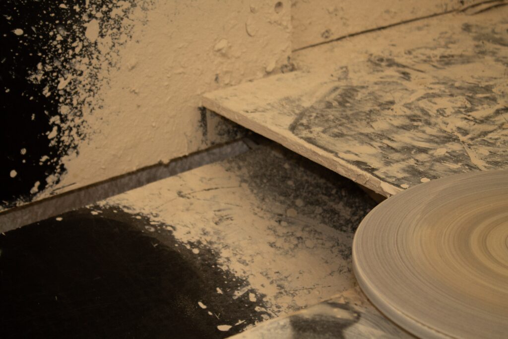 Traditional pottery making process in Vallauris ceramic studio