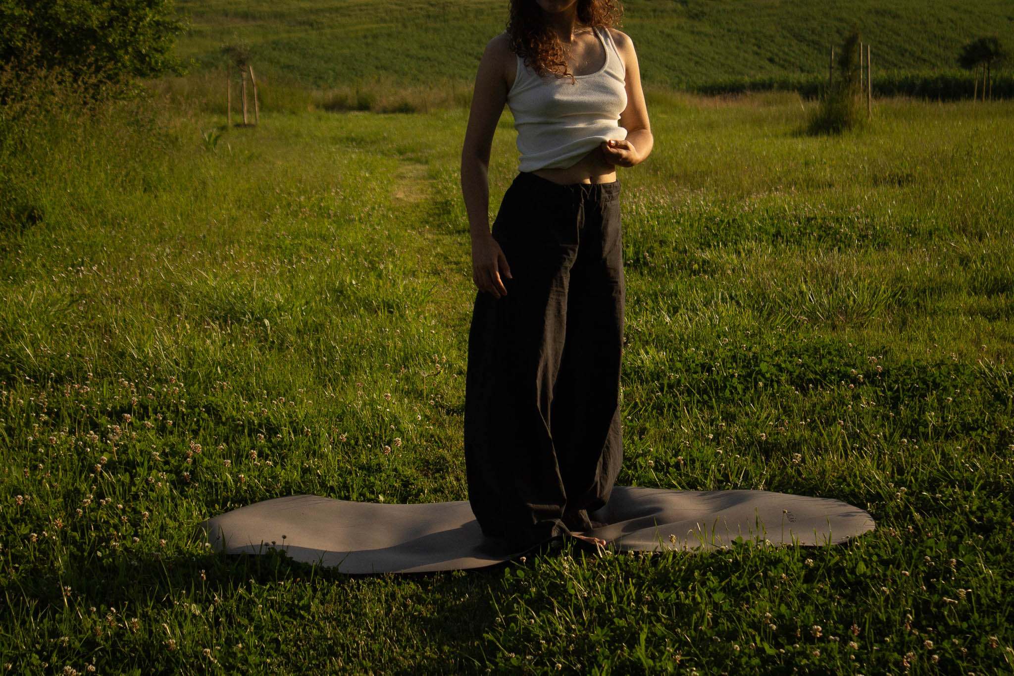 Rural yoga lifestyle photoshoot for authentic wellness brand