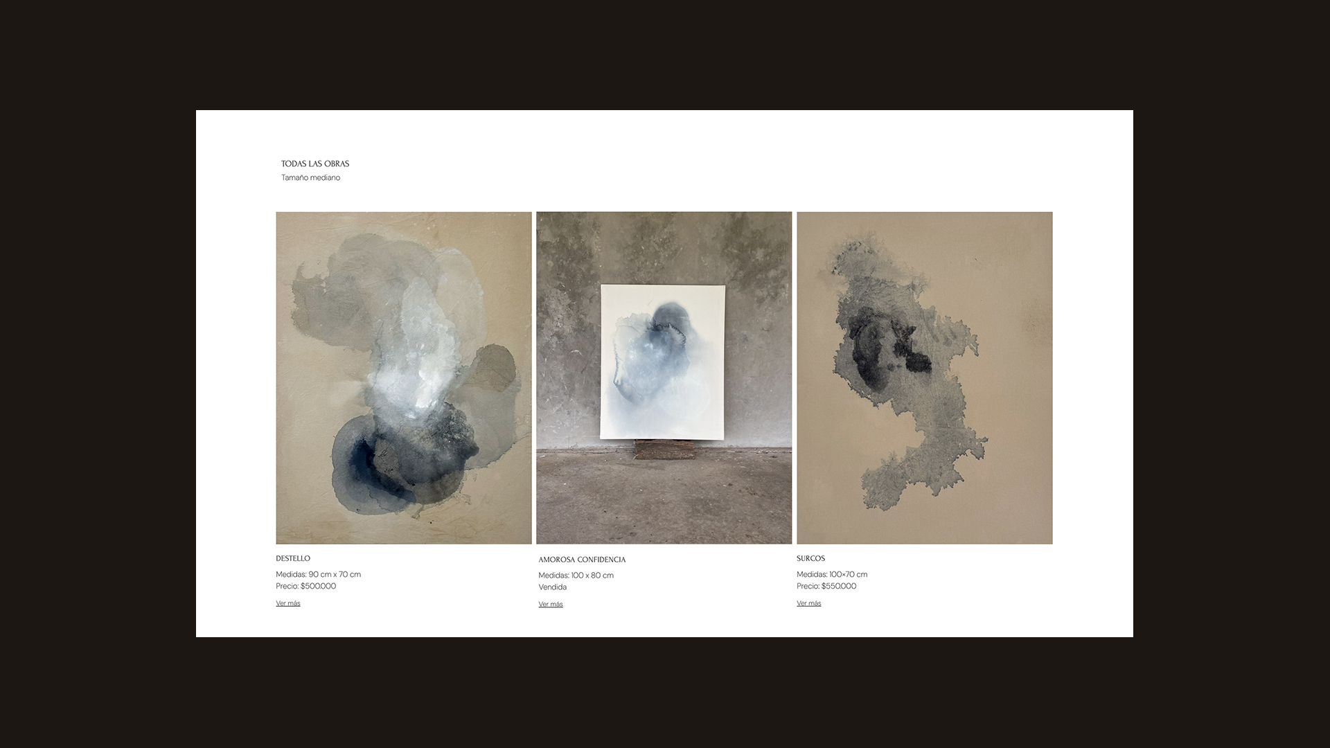 artist-website-interface