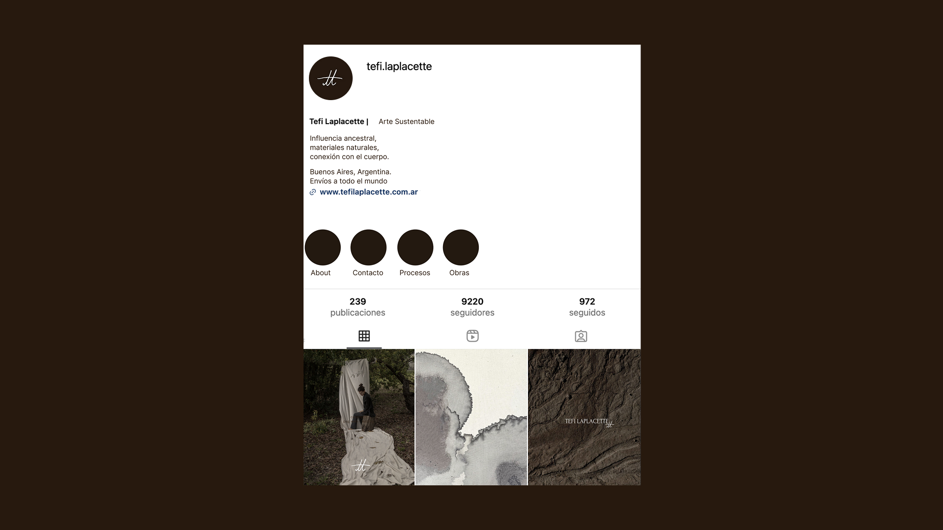 Eco-conscious artist brand strategy focusing on sustainable practice and organic material use