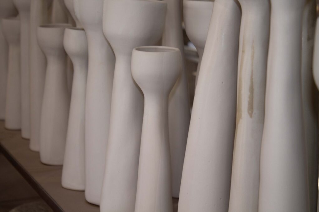 Mounia Guenatri ceramic artist working with clay in Nice France